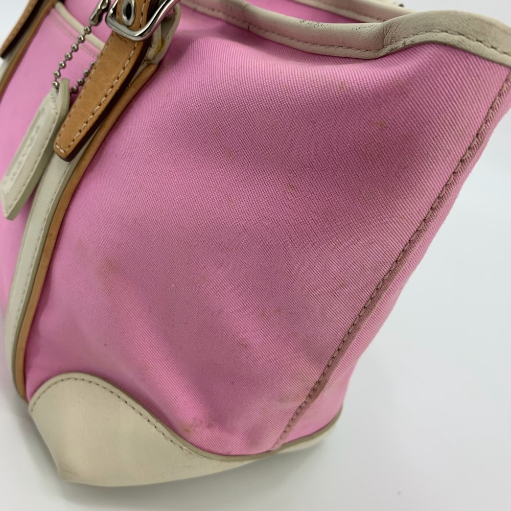 Coach Hampton Pink Canvas Tote Bag - Picture 2 of 8